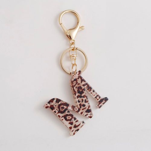Porte-clés à léopard à breloque lettre - SHEIN - Modalova