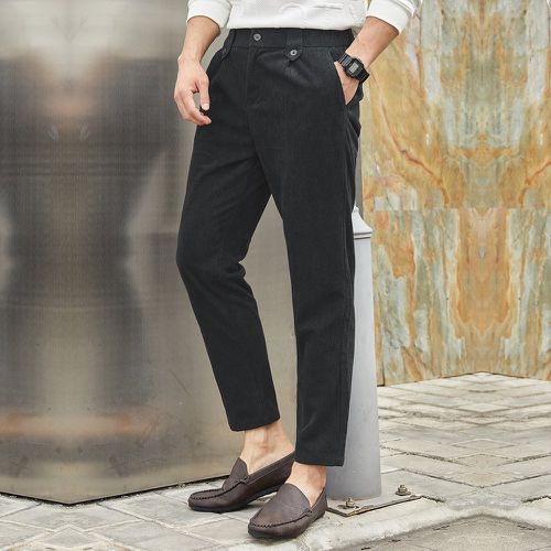Pantalon tailleur à poche en velours côtelé - SHEIN - Modalova