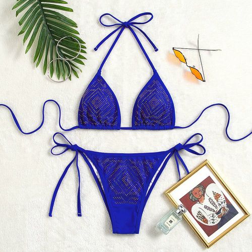 Bikini ras-du-cou triangulaire à nœud - SHEIN - Modalova