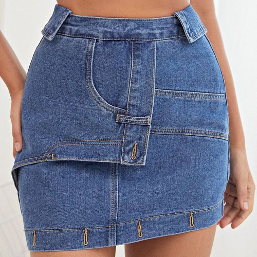 Jupe en jean taille haute mini - SHEIN - Modalova