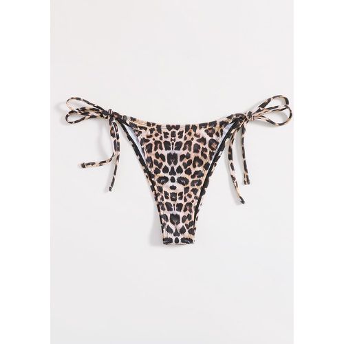 Bas de bikini à léopard avec nœud - SHEIN - Modalova
