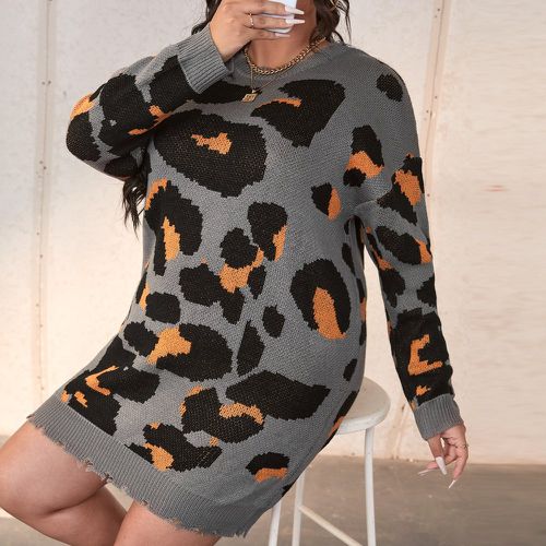 Robe pull à motif léopard - SHEIN - Modalova