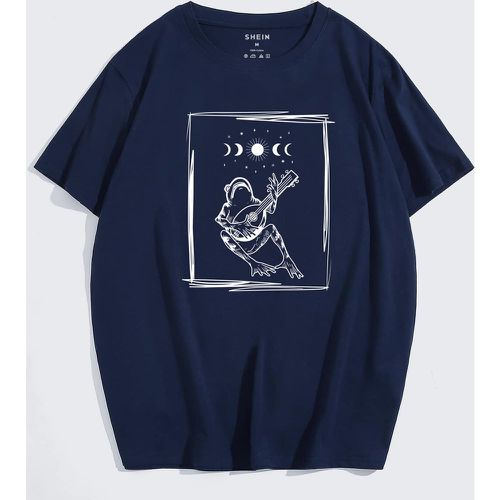 T-shirt à imprimé grenouille & lune - SHEIN - Modalova
