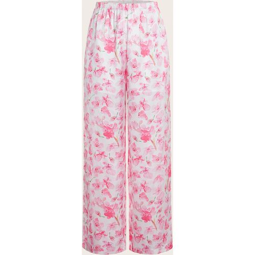 Pantalon ample taille élastique à imprimé floral - SHEIN - Modalova