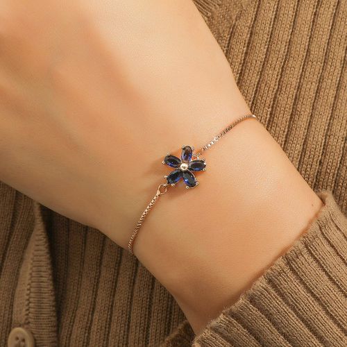 Bracelet à zircone cubique à fleur - SHEIN - Modalova