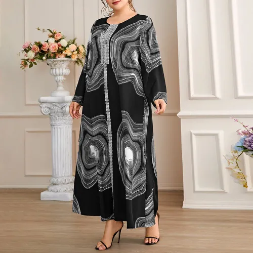 Robe tunique à imprimé cerne en dentelle - SHEIN - Modalova