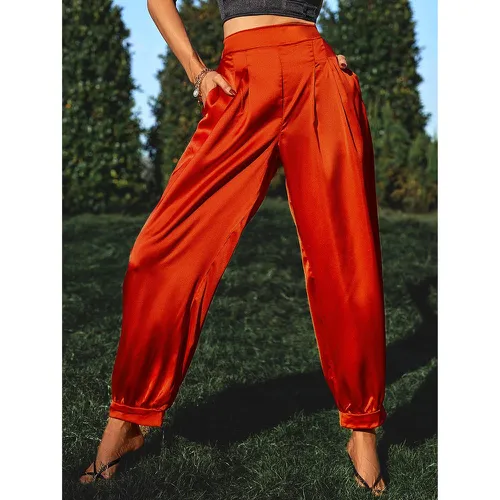 Pantalon carotte taille haute à poches - SHEIN - Modalova
