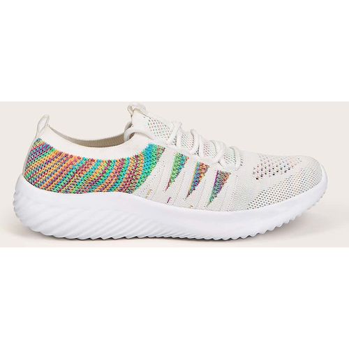 Chaussures de course à blocs de couleurs à lacets respirant - SHEIN - Modalova