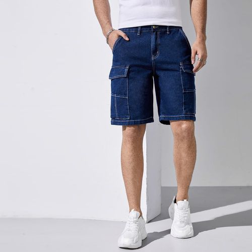Homme Bermuda en jean à poche - SHEIN - Modalova