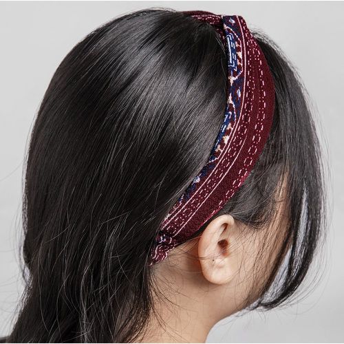 Bandeau pour cheveux à imprimé géométrique torsadé - SHEIN - Modalova