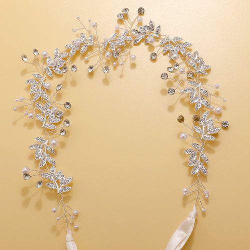 Bandeau pour cheveux fausse perle & avec strass de mariée - SHEIN - Modalova