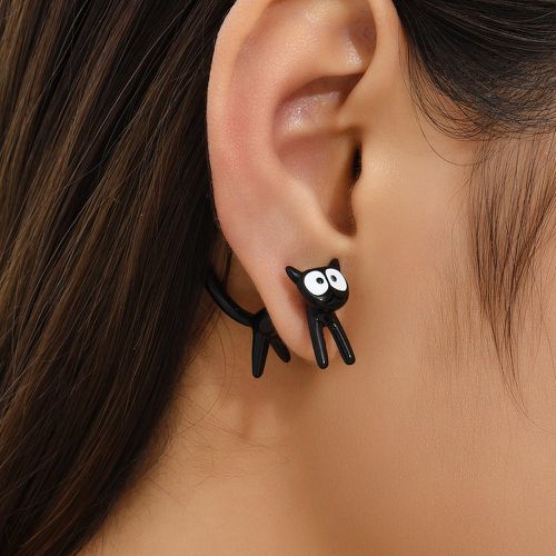 Boucles d'oreilles design chat de dessin animé - SHEIN - Modalova