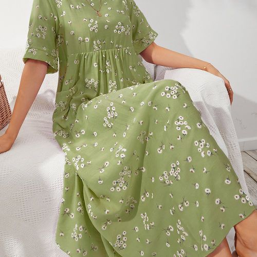 Robe à imprimé floral à poche - SHEIN - Modalova