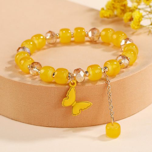 Bracelet perlé à détail papillon - SHEIN - Modalova