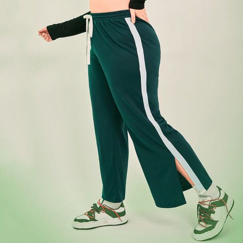 Pantalon de jogging à cordon contrastant fendu - SHEIN - Modalova