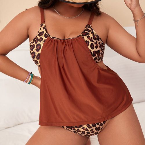 Bikini à léopard à ruché taille haute - SHEIN - Modalova