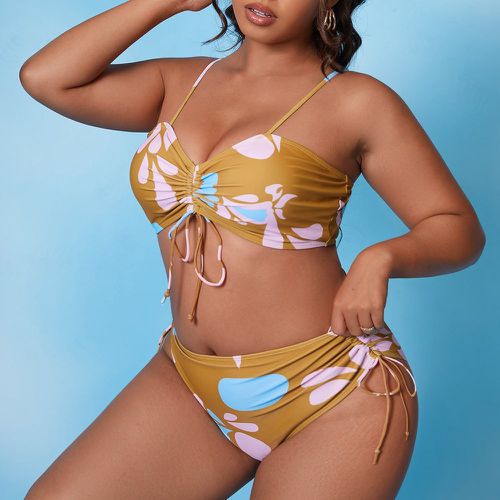 Bikini à imprimé à cordon taille haute - SHEIN - Modalova