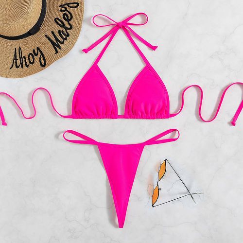 Bikini triangulaire ras-du-cou faux gemme - SHEIN - Modalova
