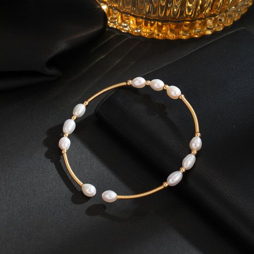 Bracelet avec perles naturelles - SHEIN - Modalova