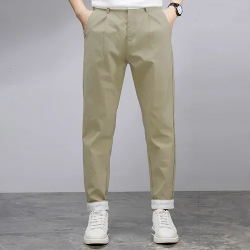 Pantalon tailleur à poche à plis - SHEIN - Modalova