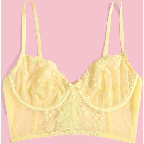 Soutien-gorge à broderie Laced With Luv - SHEIN - Modalova