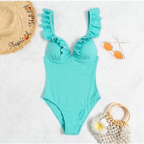 Maillot de bain une pièce push-up à volants - SHEIN - Modalova