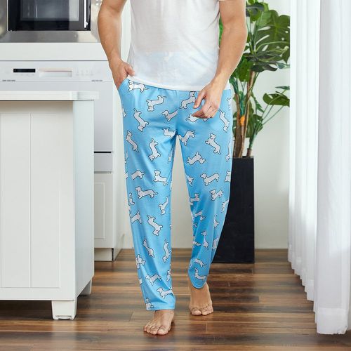 Pantalon de pyjama aléatoire à imprimé chien - SHEIN - Modalova