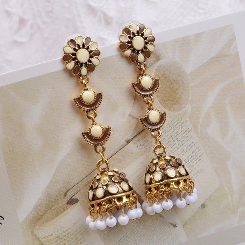 Boucles d'oreilles à perles Jhumka - SHEIN - Modalova