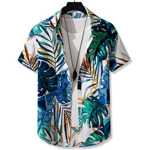 Chemise à imprimé tropical asymétrique (sans t-shirt) - SHEIN - Modalova