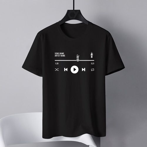 T-shirt à motif d'astronaute et lettres - SHEIN - Modalova