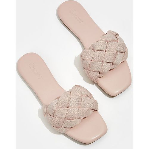 Sandales plates à détail tressé - SHEIN - Modalova