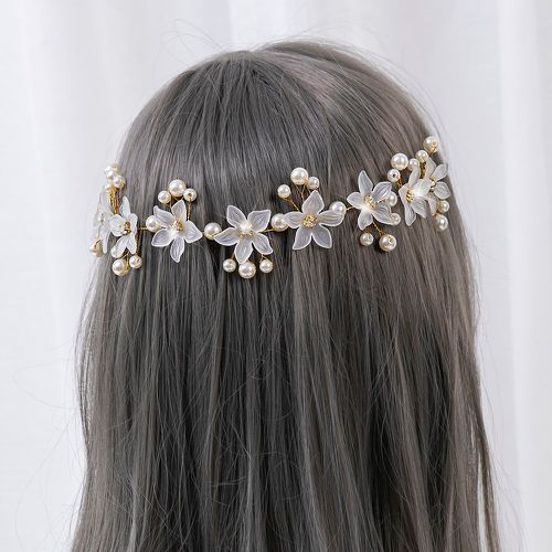 Bandeau pour cheveux fausse perle & à fleur - SHEIN - Modalova