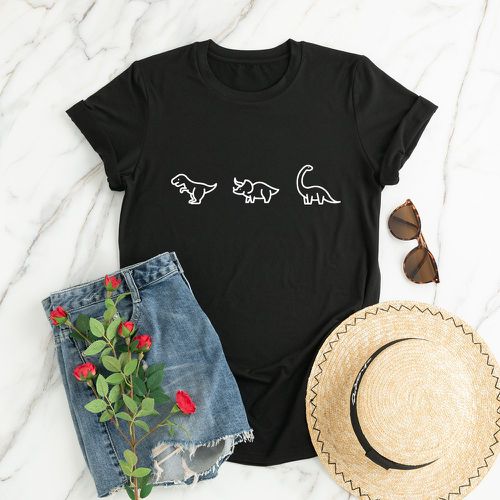 T-shirt à imprimé dinosaure - SHEIN - Modalova