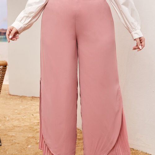 Pantalon ample taille haute plissé - SHEIN - Modalova
