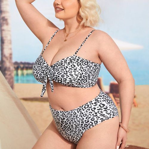Pièces léopard à nœud Bikini & Jupe de plage - SHEIN - Modalova