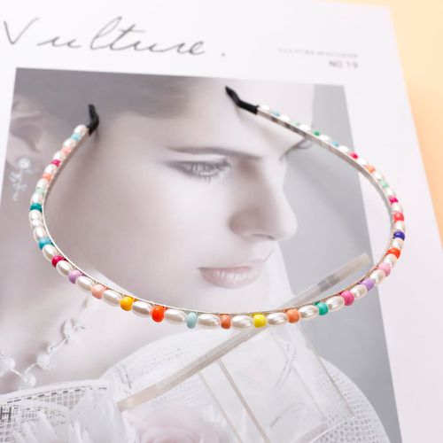 Bandeau à blocs de couleurs à perles - SHEIN - Modalova