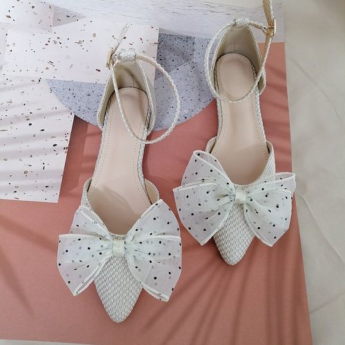 Chaussures plates à brides à nœud papillon à bout pointu - SHEIN - Modalova