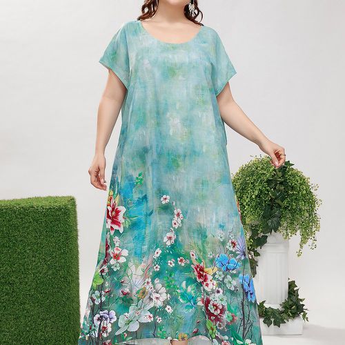 Robe tunique à imprimé floral manches dolman - SHEIN - Modalova