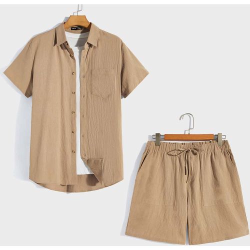 Chemise à bouton & Short à nœud(sans t-shirt) - SHEIN - Modalova