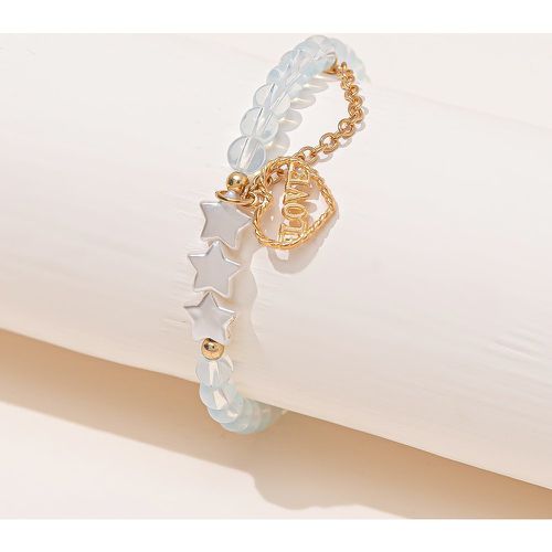 Bracelet perlé lettre et étoile cristal - SHEIN - Modalova