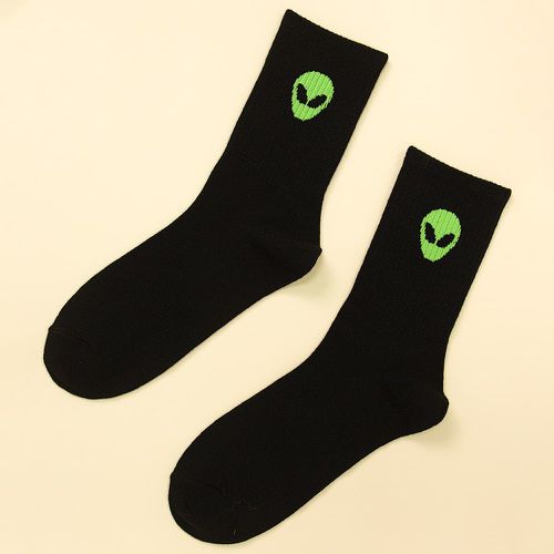 Chaussettes à imprimé alien - SHEIN - Modalova