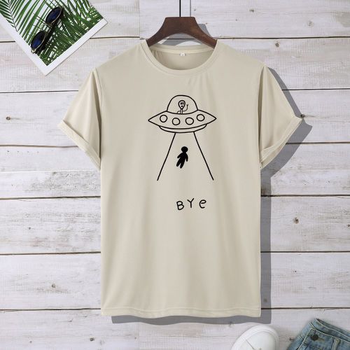 Homme T-shirt UFO à lettres - SHEIN - Modalova