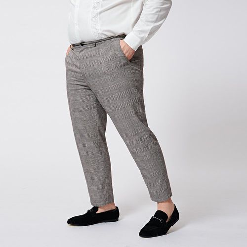Pantalon de costume à carreaux zippé - SHEIN - Modalova