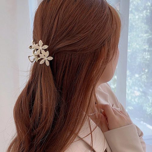Griffe à cheveux fleur & à fausse perle - SHEIN - Modalova