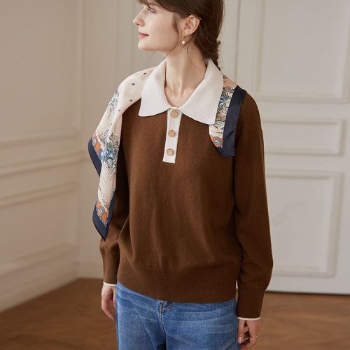 Pull contrastant col polo - SHEIN - Modalova