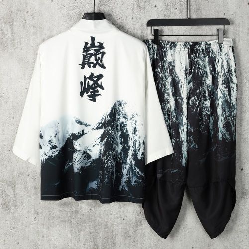 Caractère chinois Kimono & à cordon Pantalon (sans t-shirt) - SHEIN - Modalova