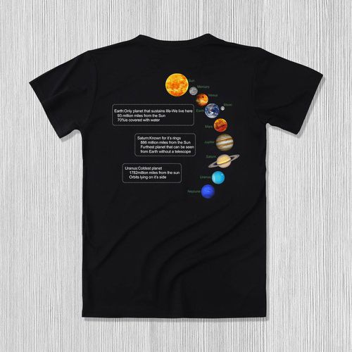 T-shirt planète et à motif slogan - SHEIN - Modalova