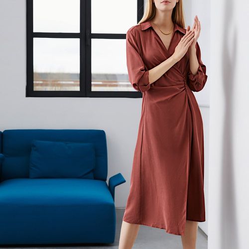 Robe chemise lyocell froncé - SHEIN - Modalova