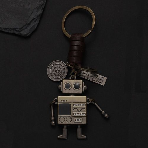 Porte-clés à lettres à breloque robot - SHEIN - Modalova