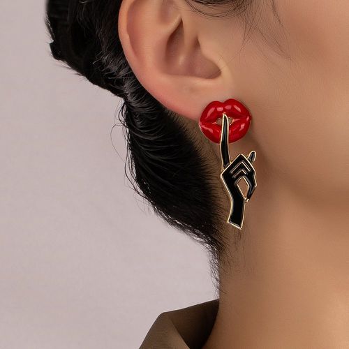Boucles d'oreilles lèvres & geste design - SHEIN - Modalova